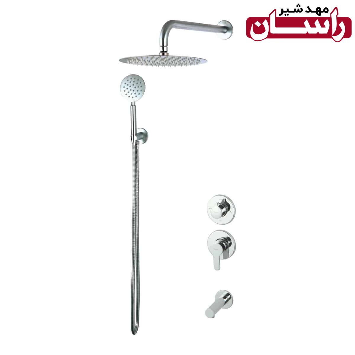 ملحقات توکار حمام مدل ویوات تنسو  فلت کلاس 1 راسان